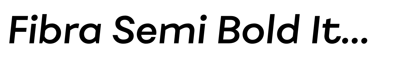 Fibra Semi Bold Italic